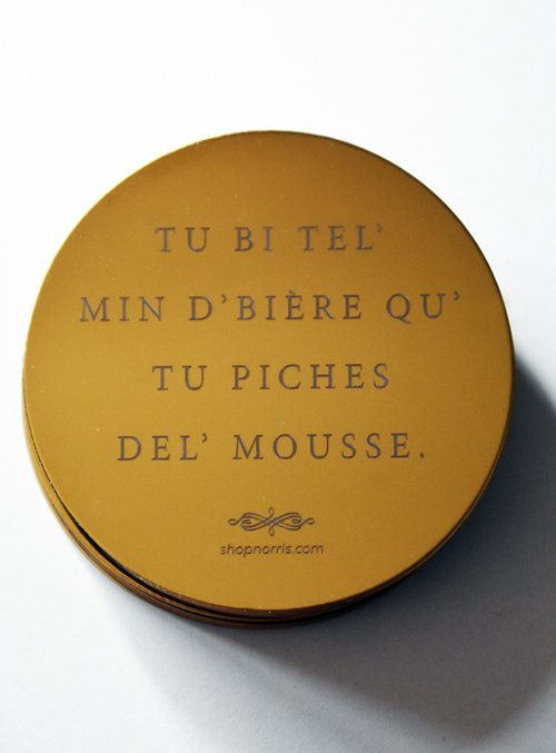 Sous-verres métalliques - slogans montois - gravure - collector - Image 3