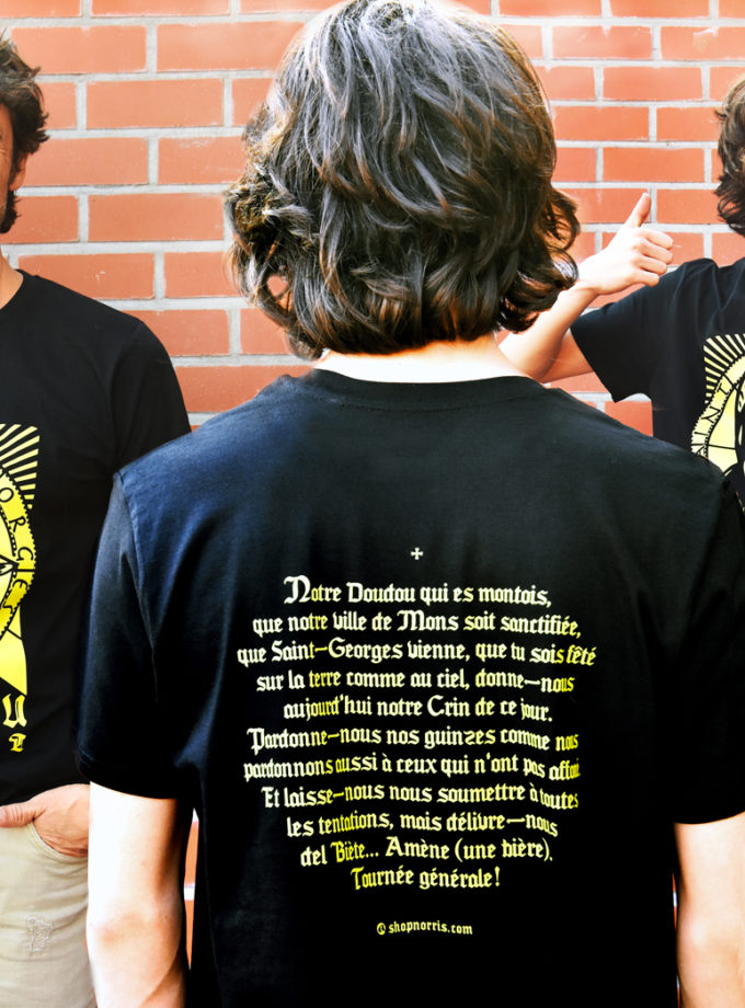 T-shirt - In Doudou We Trust (unisexe) Noir - Jaune