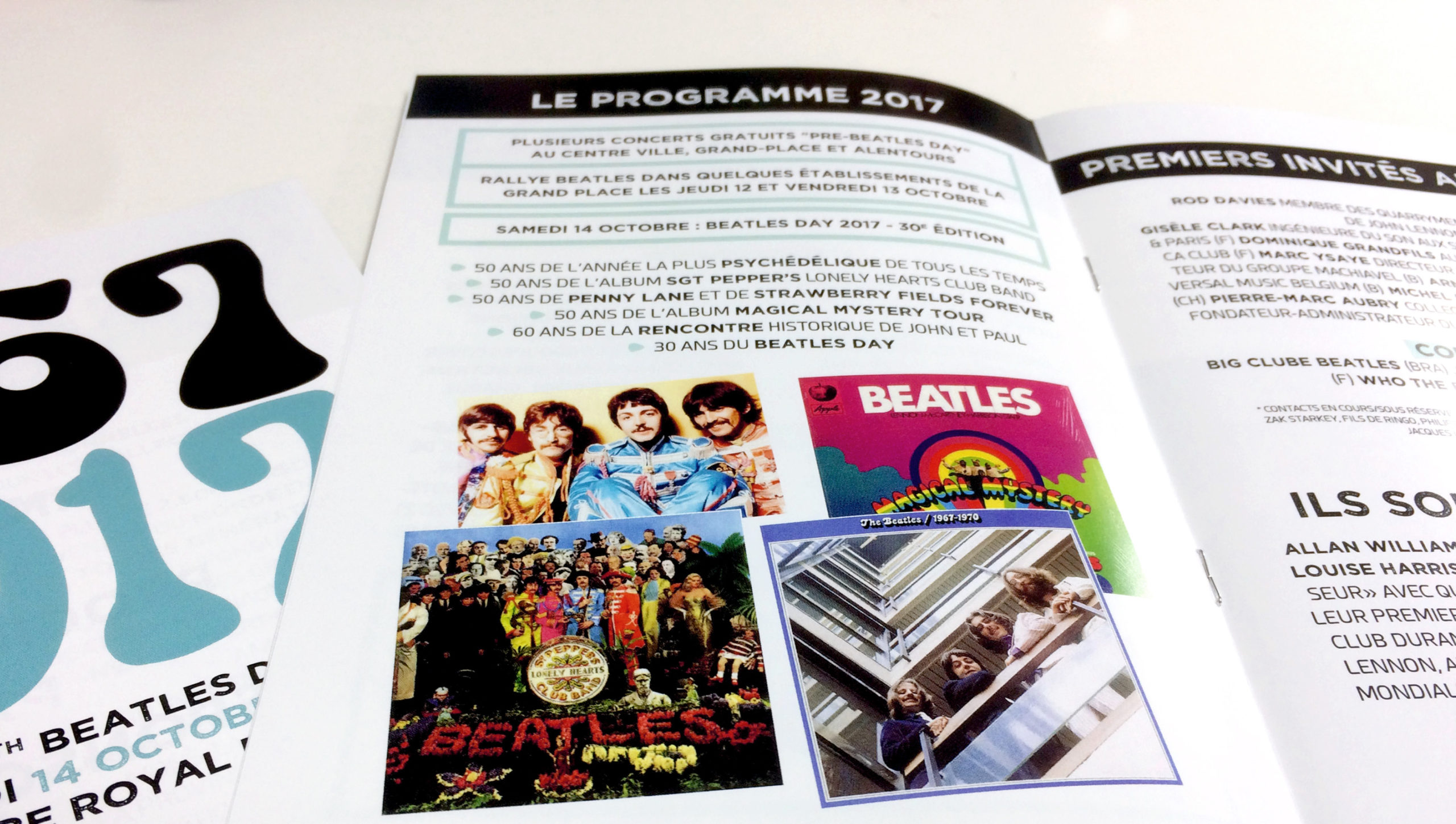 Dossier événement, création du layout, mise en page et impression / Beatles Day