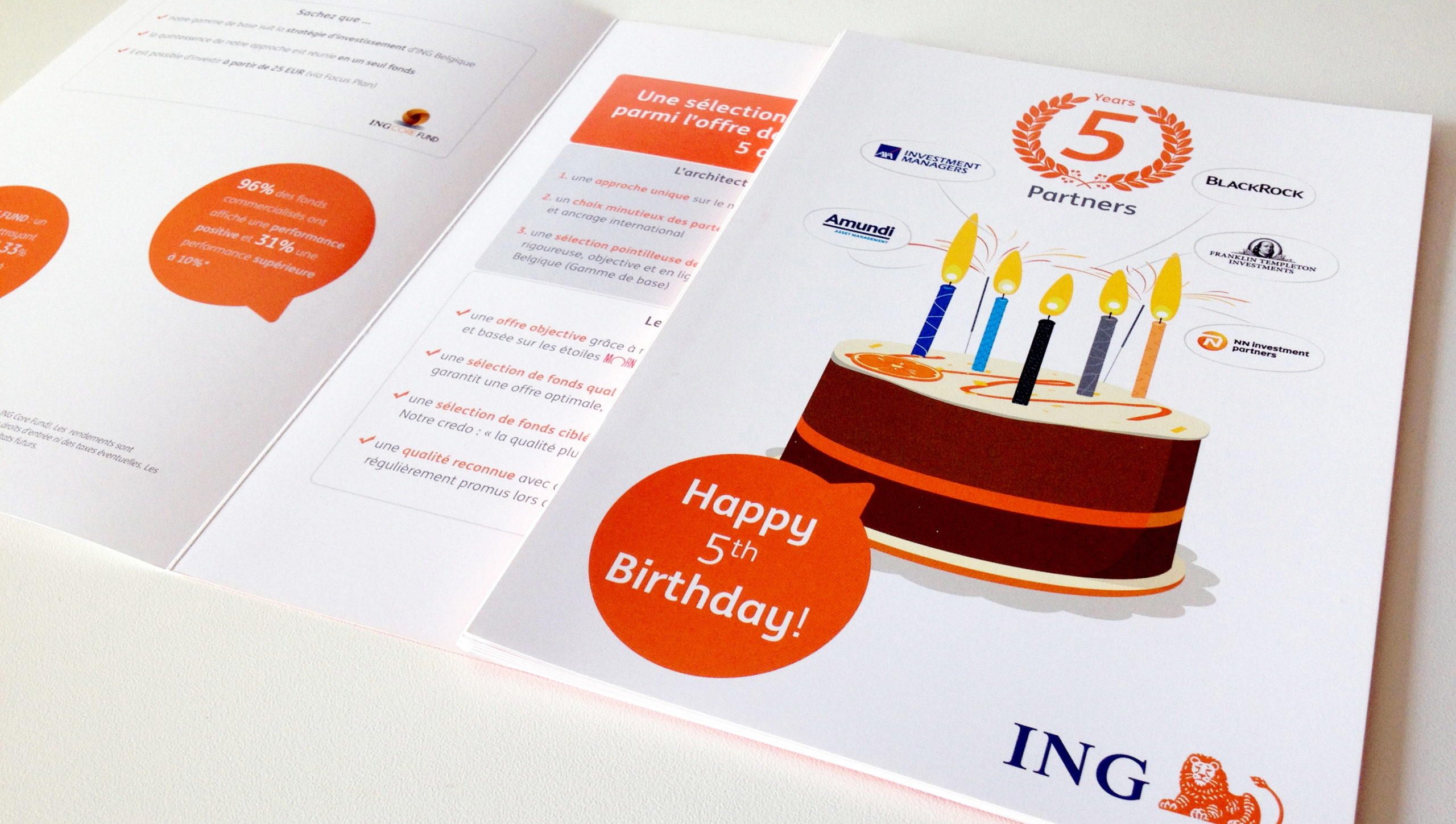Mise en page dépliant / ING Bank Belgique