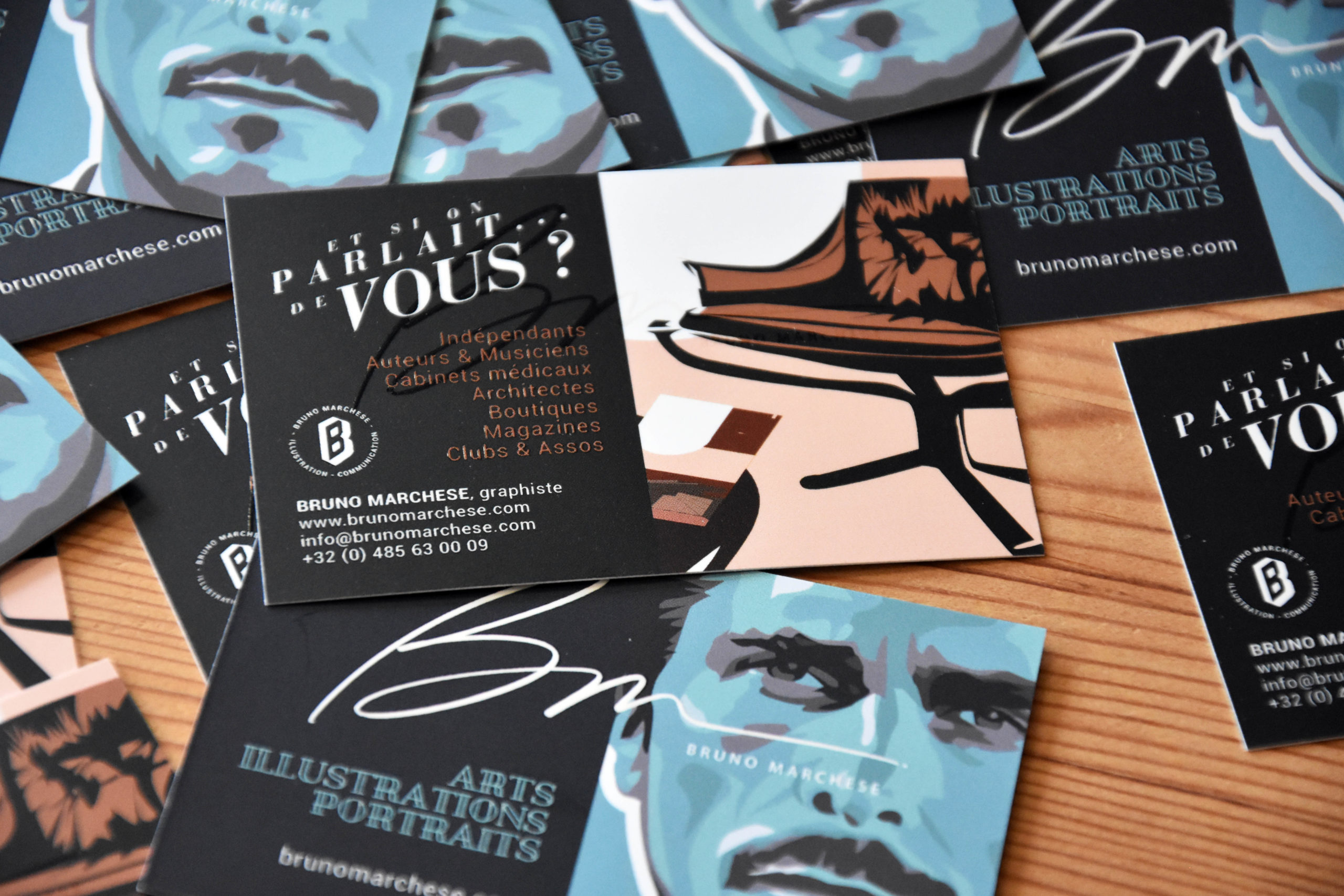 Cartes pelliculées mat + UV sélectif